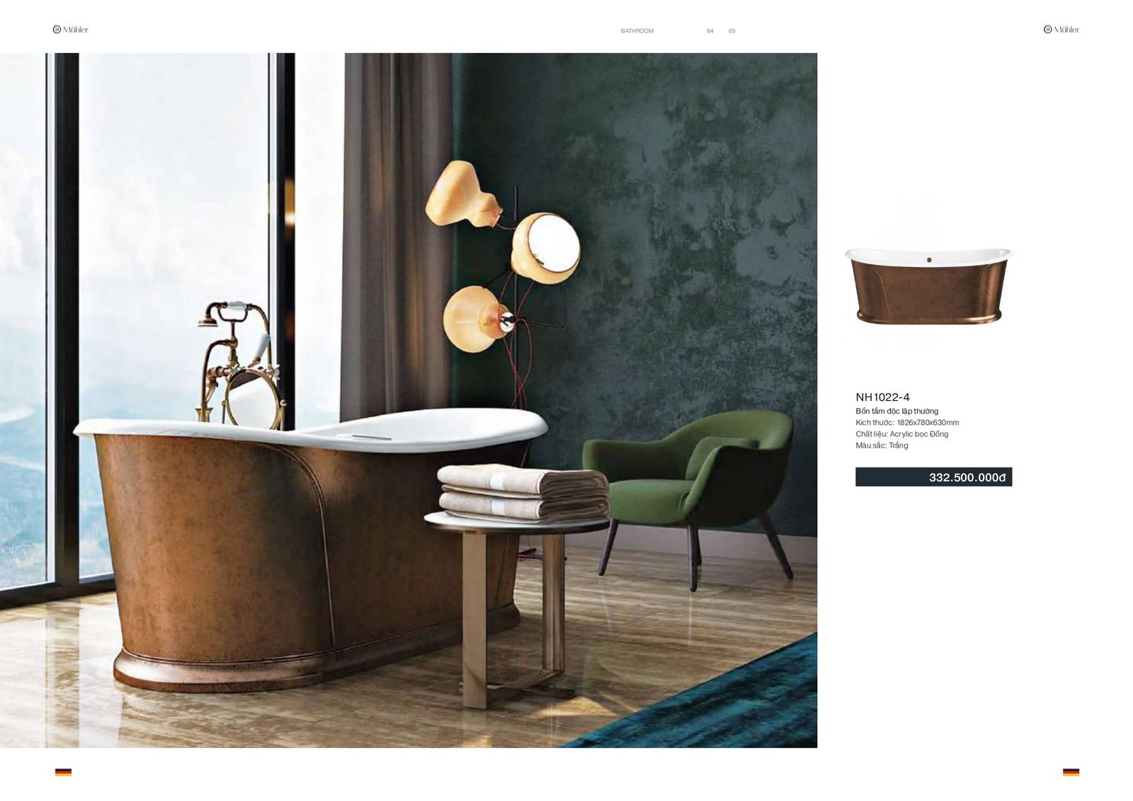 Thiết bị vệ sinh MUHLER Catalogue và Bảng giá mới nhất /Page 33